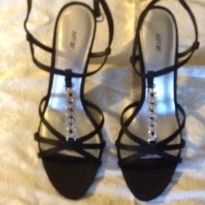 Shoes new  black with sparkly trim